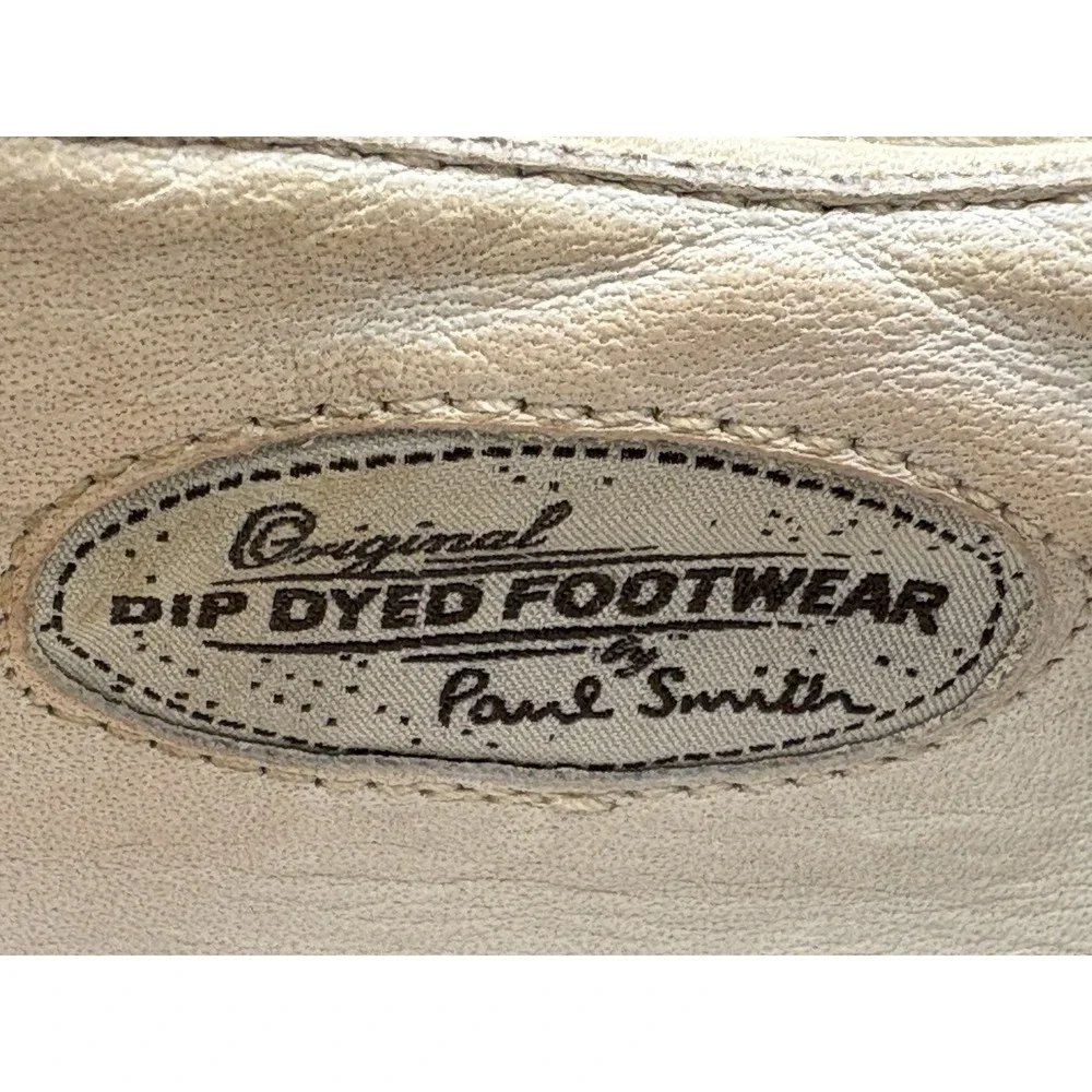Paul Smith Dip-Dyed Leather Brogue Wingtip Oxfords US 10M EU 44 Faint Mint Green
